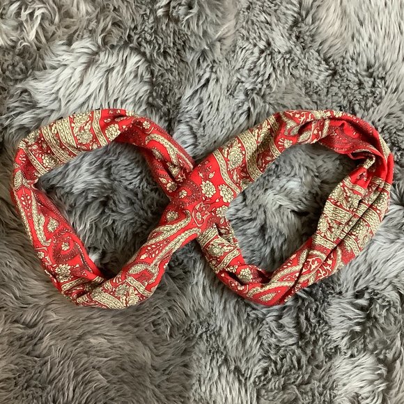 Cherie Bliss | Women's Fashion Scarf | Red & Tan | One Size - Picture 3 of 4